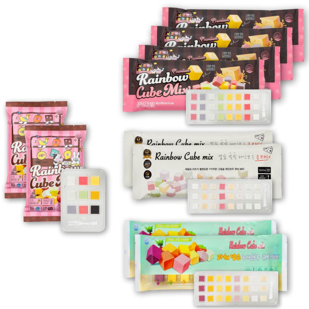 얼려먹는 과일큐브치즈 레인보우 큐브MIX 4종 10팩 대표이미지 섬네일