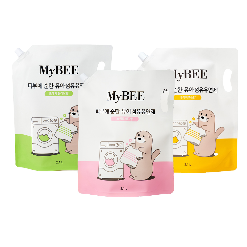 마이비 피부에순한 유아유연제 리필 2100ml 4팩_향선택