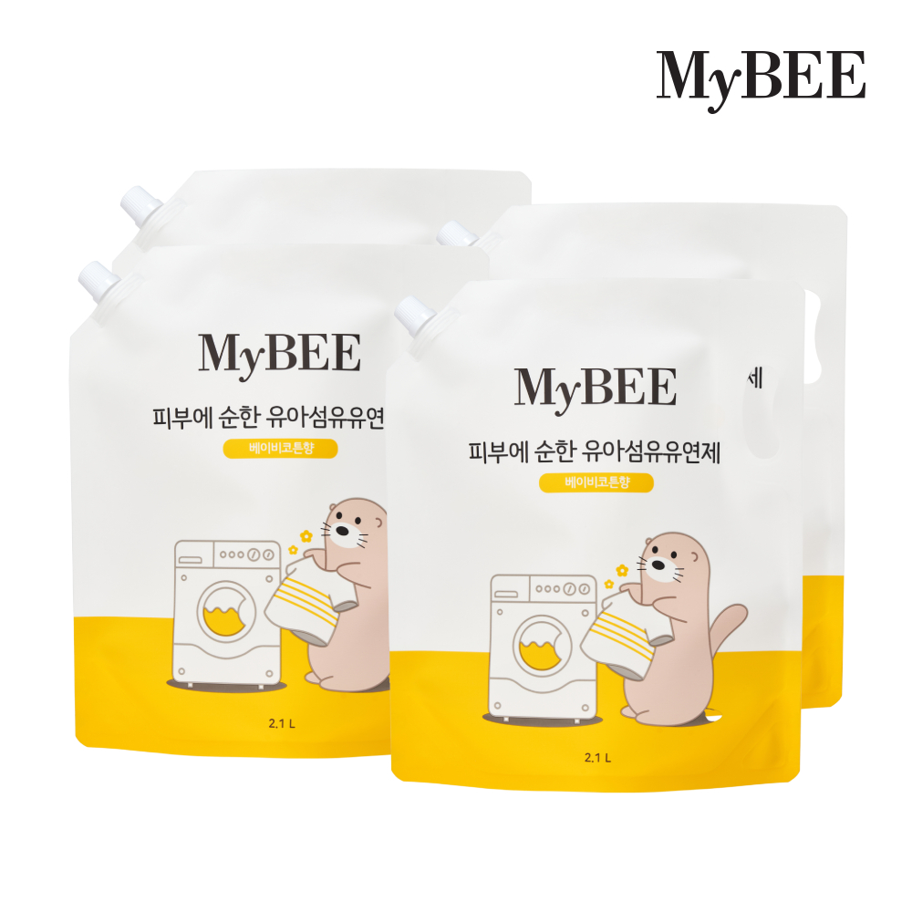 마이비 피부에순한 유아섬유유연제 리필(2100ml) 4팩_베이비코튼향