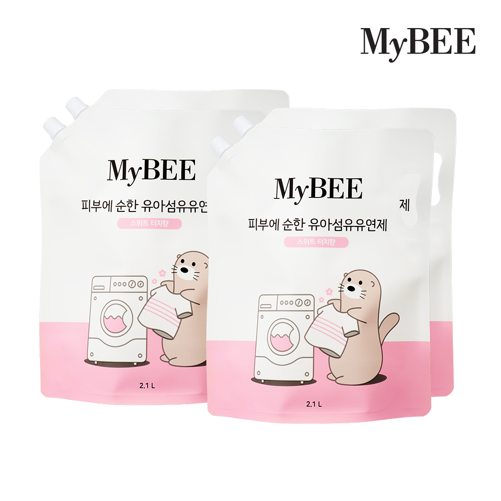 마이비 피부에순한 유아섬유유연제 리필(2100ml) 4팩_스위트터치향