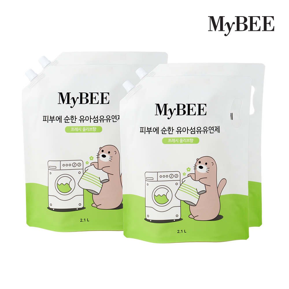마이비 피부에순한 유아섬유유연제 리필(2100ml) 4팩_프레쉬올리브향