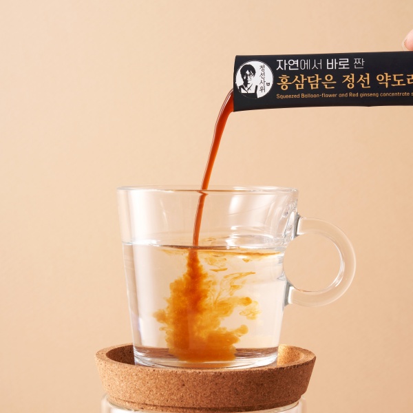 정선사위 홍삼담은 정선 약도라지 스틱 국산 수제 홍삼약도라지청 300g