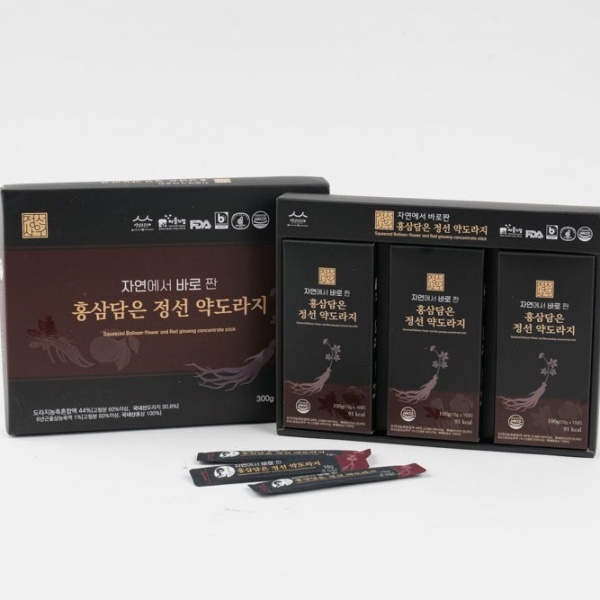 정선사위 홍삼담은 정선 약도라지 스틱 국산 수제 홍삼약도라지청 300g