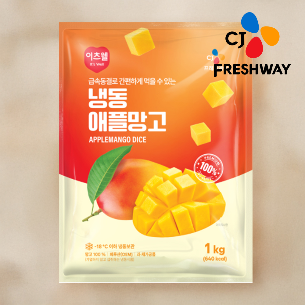 CJ프레시웨이 이츠웰 아이스 애플망고 1kg 2개/3개/4개/5개