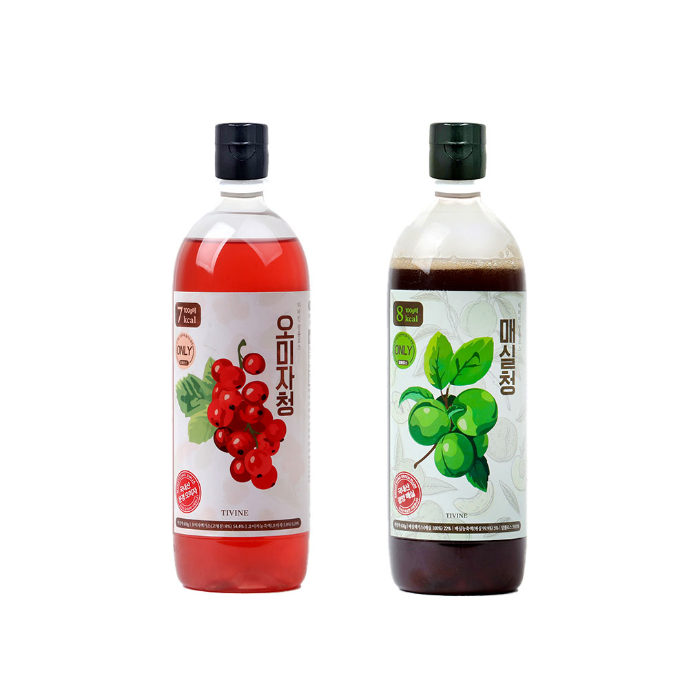 [티바인] 광양 저당 저칼로리 매실청/오미자청
