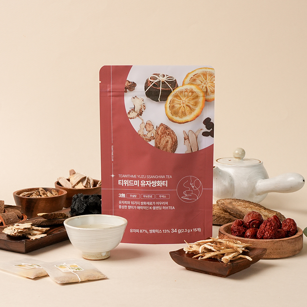 건강한 유자쌍화티 15티백 쌍화차 고흥유자 전통 한방차 선물