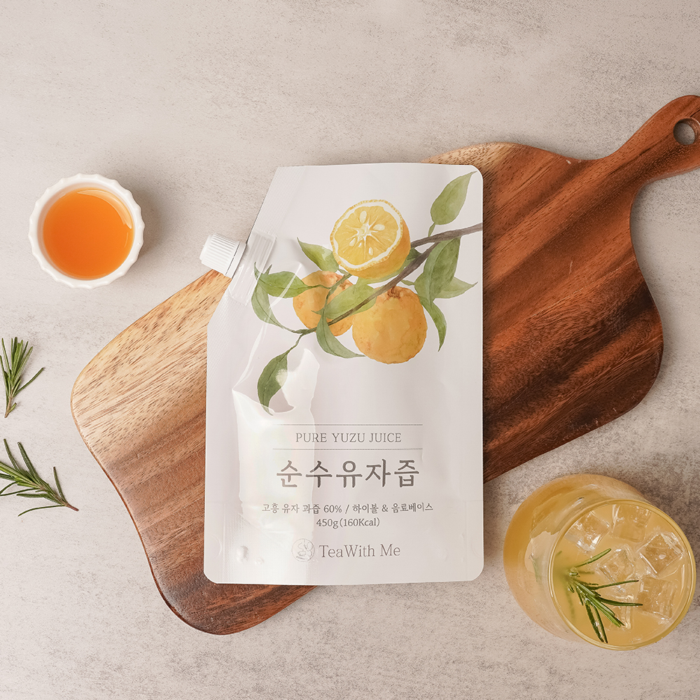 고흥 저당 순수유자즙 1팩 450g 알룰로스 건더기없는유자청