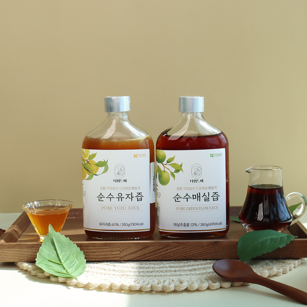 건강한 알룰로스 저당 유자즙 매실즙 2종 선물세트 소스 매실청 고흥유자