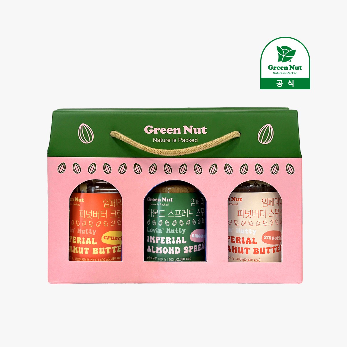 견과 버터 선물세트 (땅콩버터 스무스 400g 아몬드버터 400g 땅콩버터 크런치 400g )