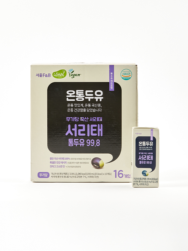 무가당 온통두유 서리태 통두유 99.8 190mL(16입/24입)