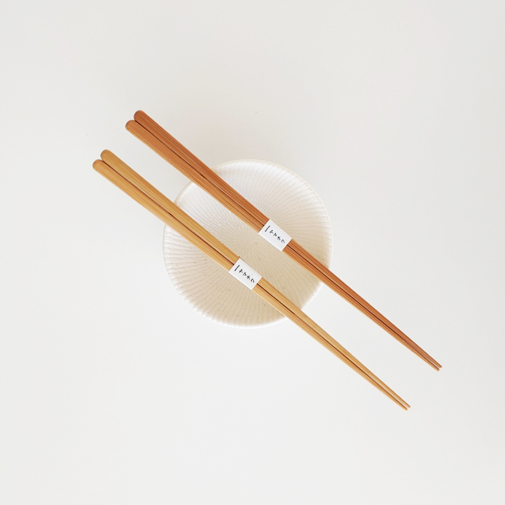 야마치쿠 스스케 내추럴 대나무 젓가락 2color