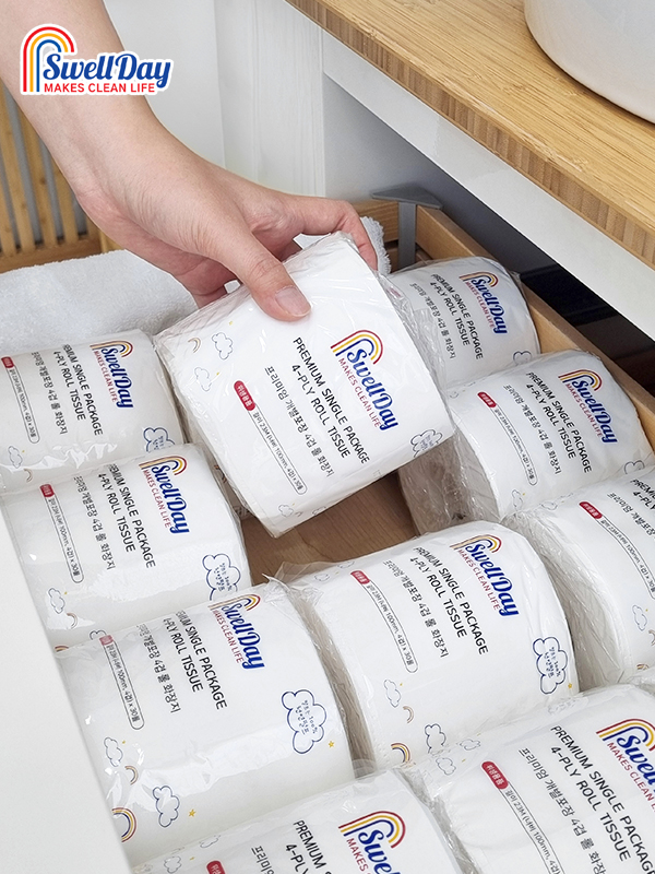 스웰데이 개별포장 천연펄프 4겹 화장지 (23M 12롤)