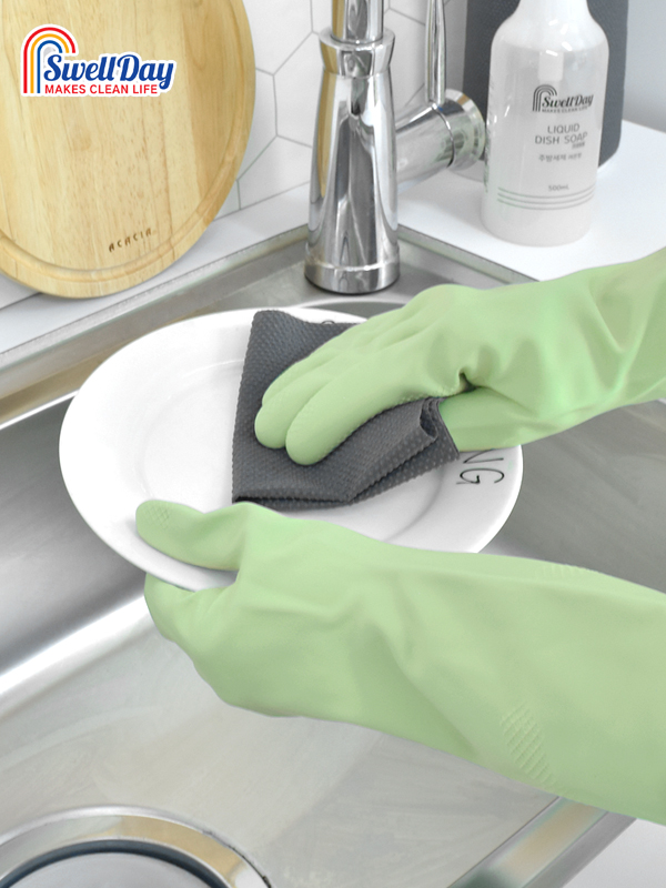 스웰데이 천연 라텍스 고무장갑 3켤레