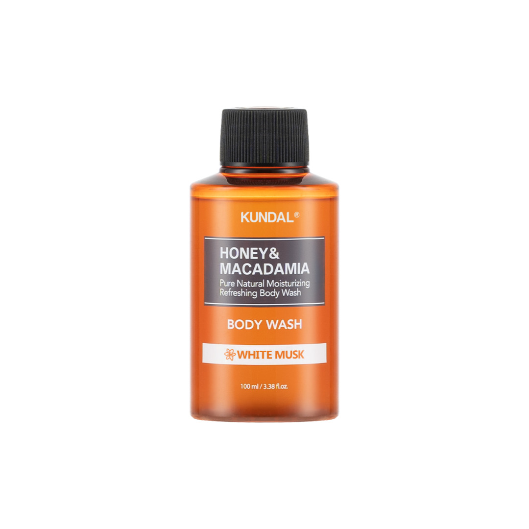 쿤달 허니 앤 마카다미아 퓨어 바디워시 화이트머스크향 100ml