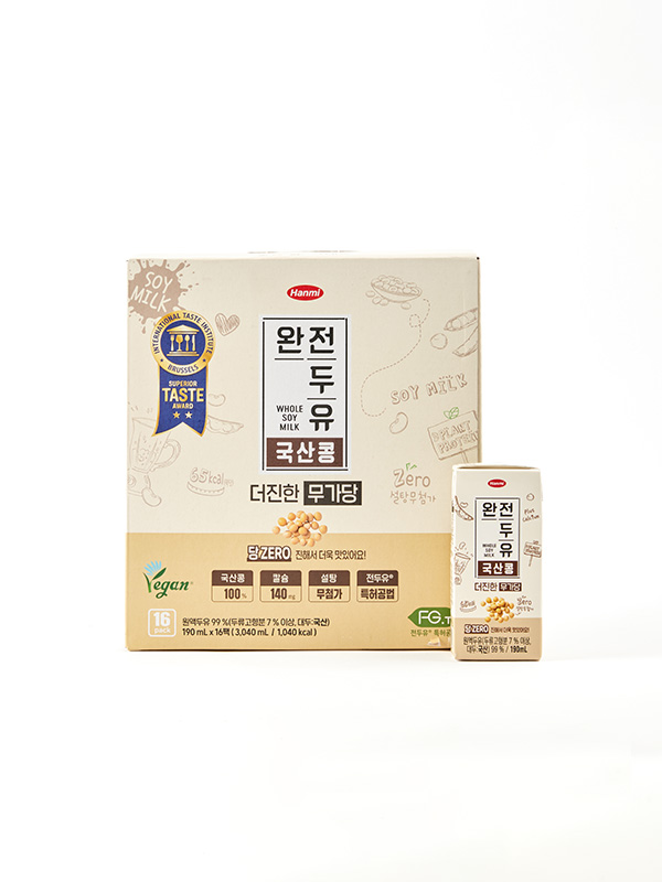[입점특가] 완전두유 더진한 국산콩 무가당(190ml x 16입)