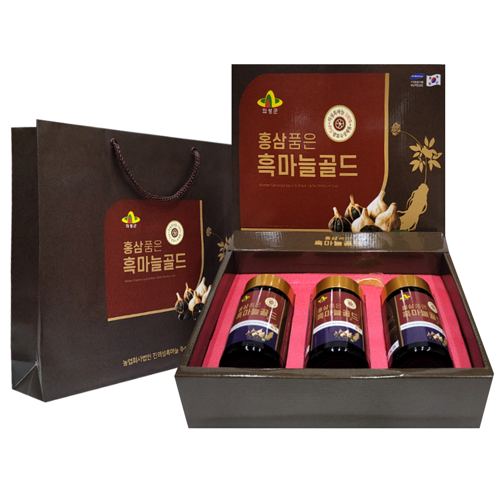 홍삼품은 흑마늘 골드 1박스 (240g X3개) 고함량(90%) 발효 진액 농축액