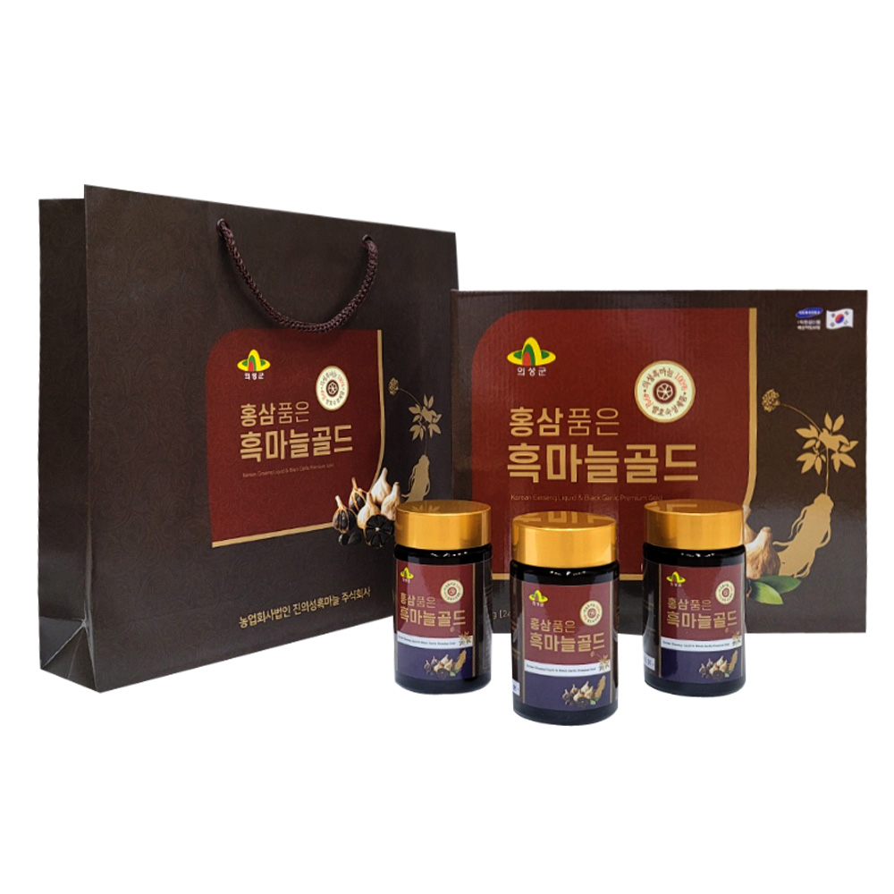 홍삼품은 흑마늘 골드 1박스 (240g X3개) 고함량(90%) 발효 진액 농축액