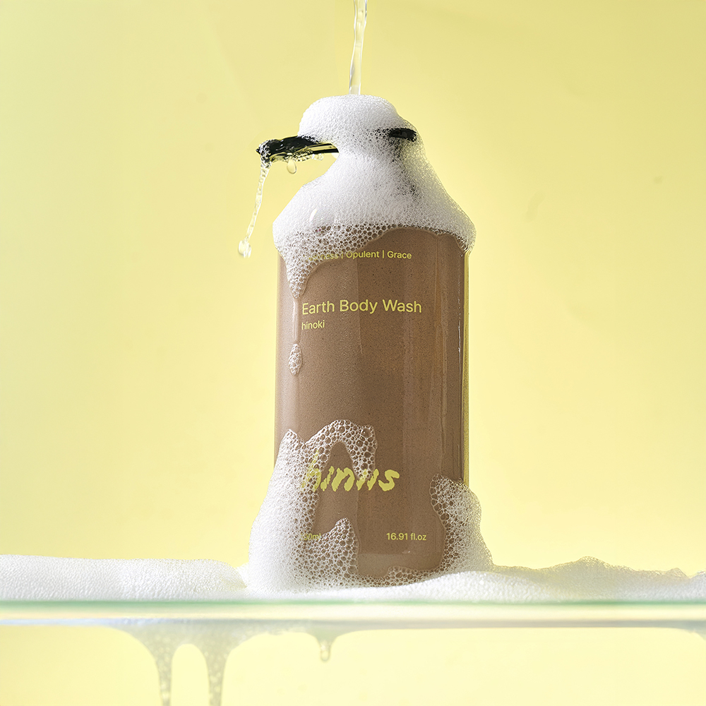 [히니스] 어스 바디 워시(500ml) 편백수45% 편백오일 PH약산성 탄력보습 저자극 바디클렌저