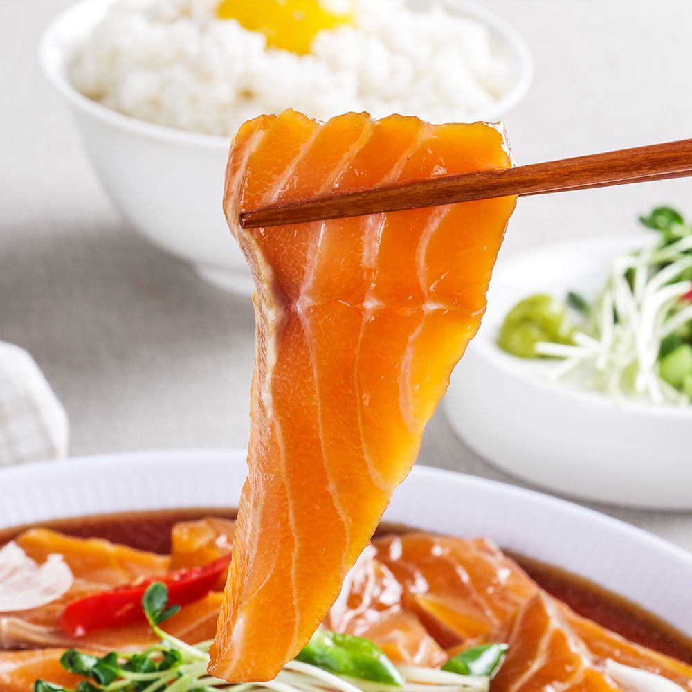 [오성게장] 노르웨이직송 슈페리어급 저염 생연어장 350g