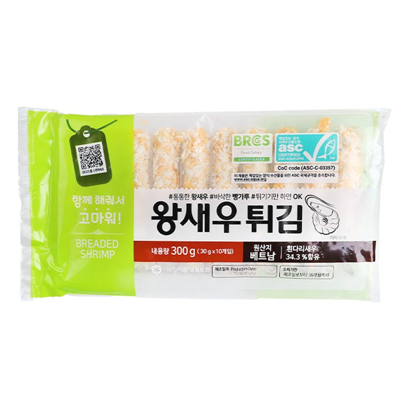 [재호식품] 왕새우튀김 300g(10개입), 600g(30개입)