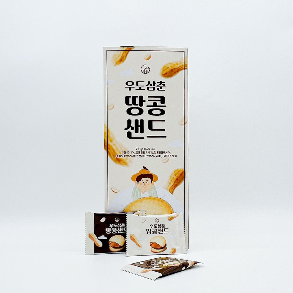 제주 우도삼춘 땅콩샌드 소, 대 (12개입 , 42개입)