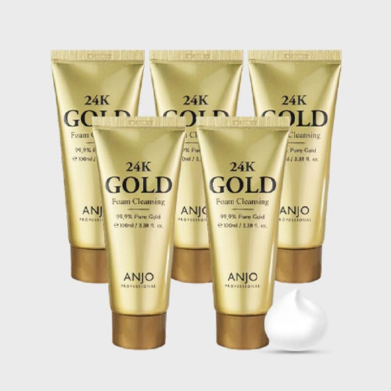 [앙쥬] 24K 골드 폼클렌징 100ml x 5개