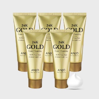 [앙쥬] 24K 골드 폼클렌징 100ml x 5개 대표이미지 섬네일