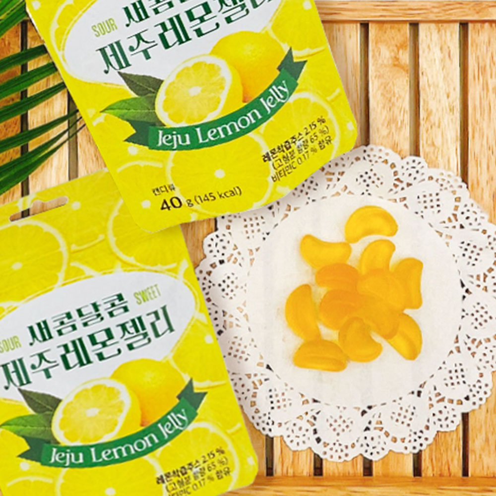 제주 젤리 40g 파우치 x 4개 {한라봉, 레몬맛 선택) 제주기념품 아이들간식 제주젤리