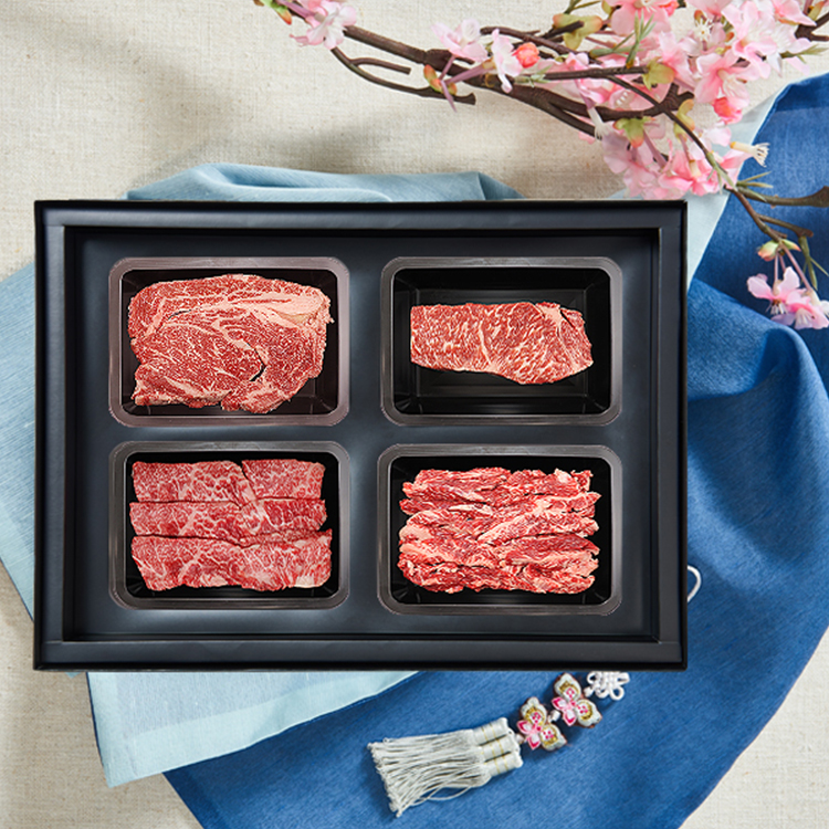 제주 한우 명품세트 1.2kg (1++등급, 신선 냉장육, 선물포장)