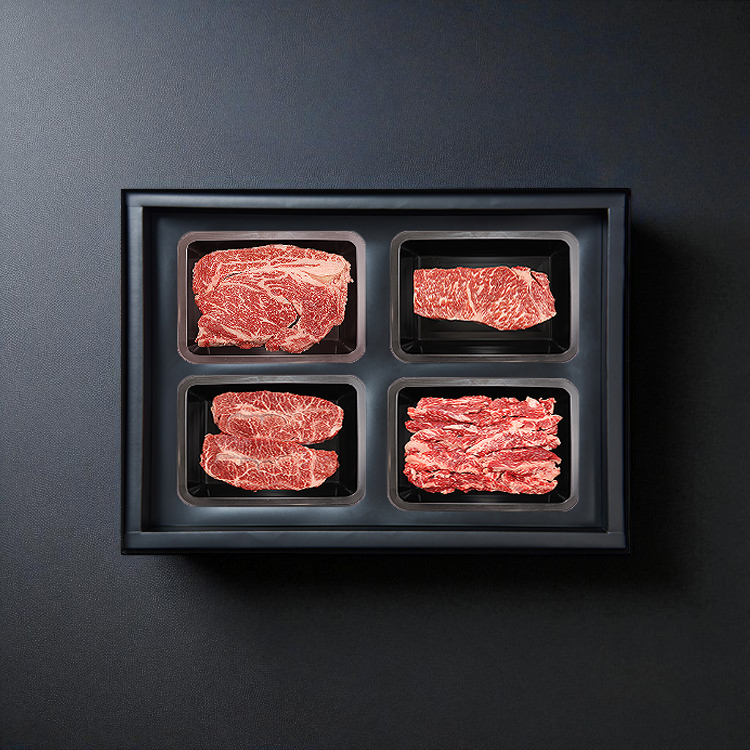 제주 한우 저탄소 구이세트 1.3kg (1++등급, 신선 냉장육, 선물포장)