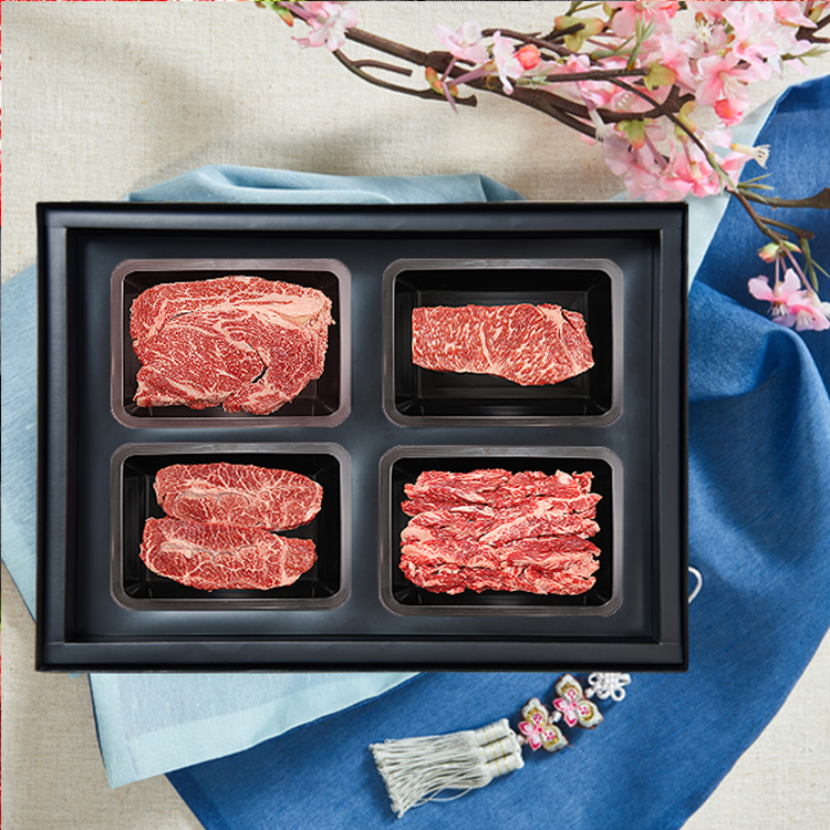 제주 한우 저탄소 구이세트 1.3kg (1++등급, 신선 냉장육, 선물포장)