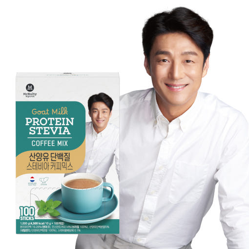 맥널티 산양유 단백질 스테비아 당제로 커피믹스 100T