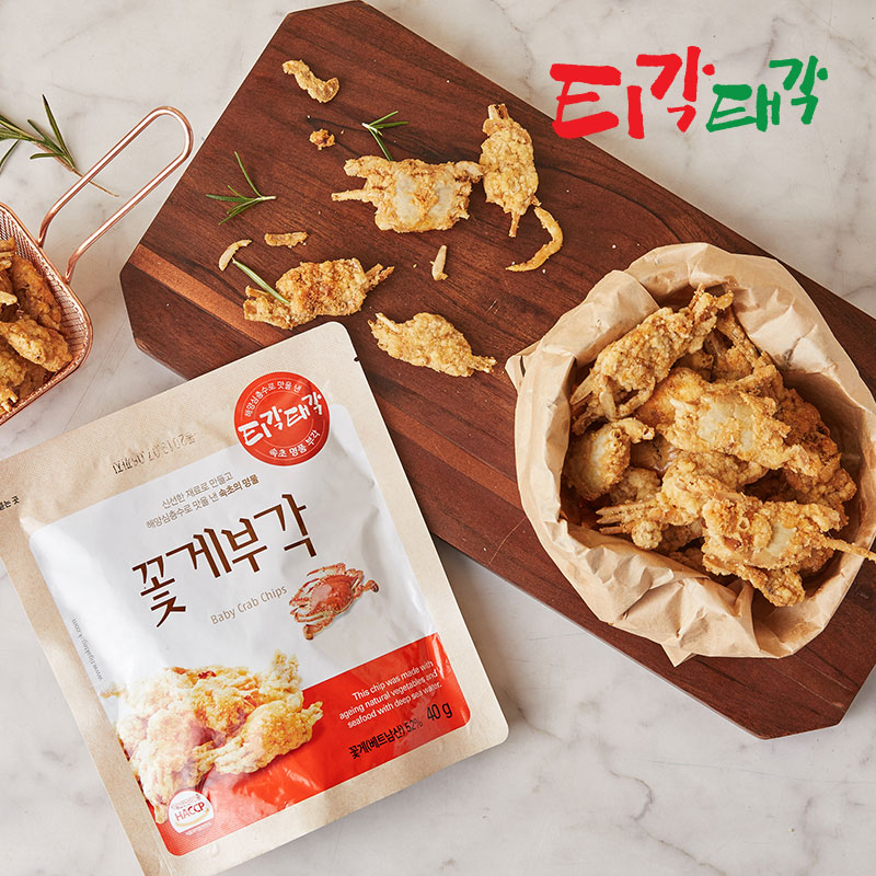 티각태각 꽃게부각, 40g, 3개