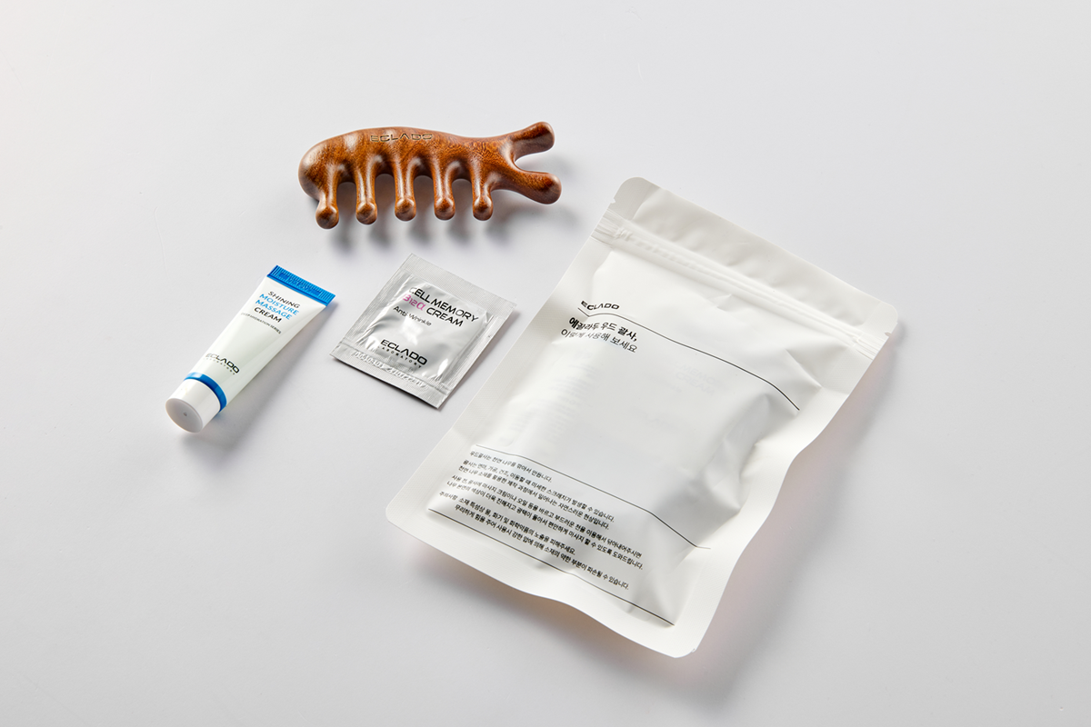 [림프셀프경락] 에끌라두 골든 샌달우드 괄사 (증정품: 샤이닝 수분마사지크림 10g 포함)