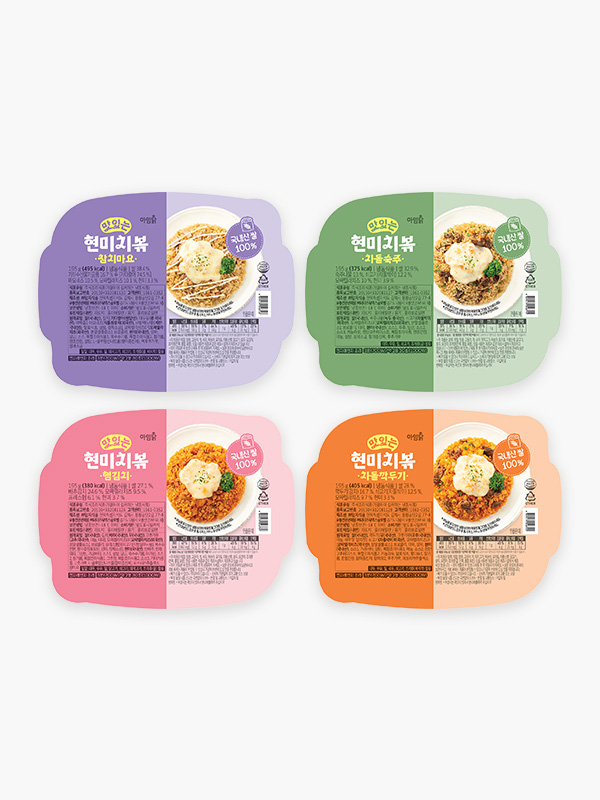 맛있는 현미치즈볶음밥 도시락 4종 (195g×4팩)