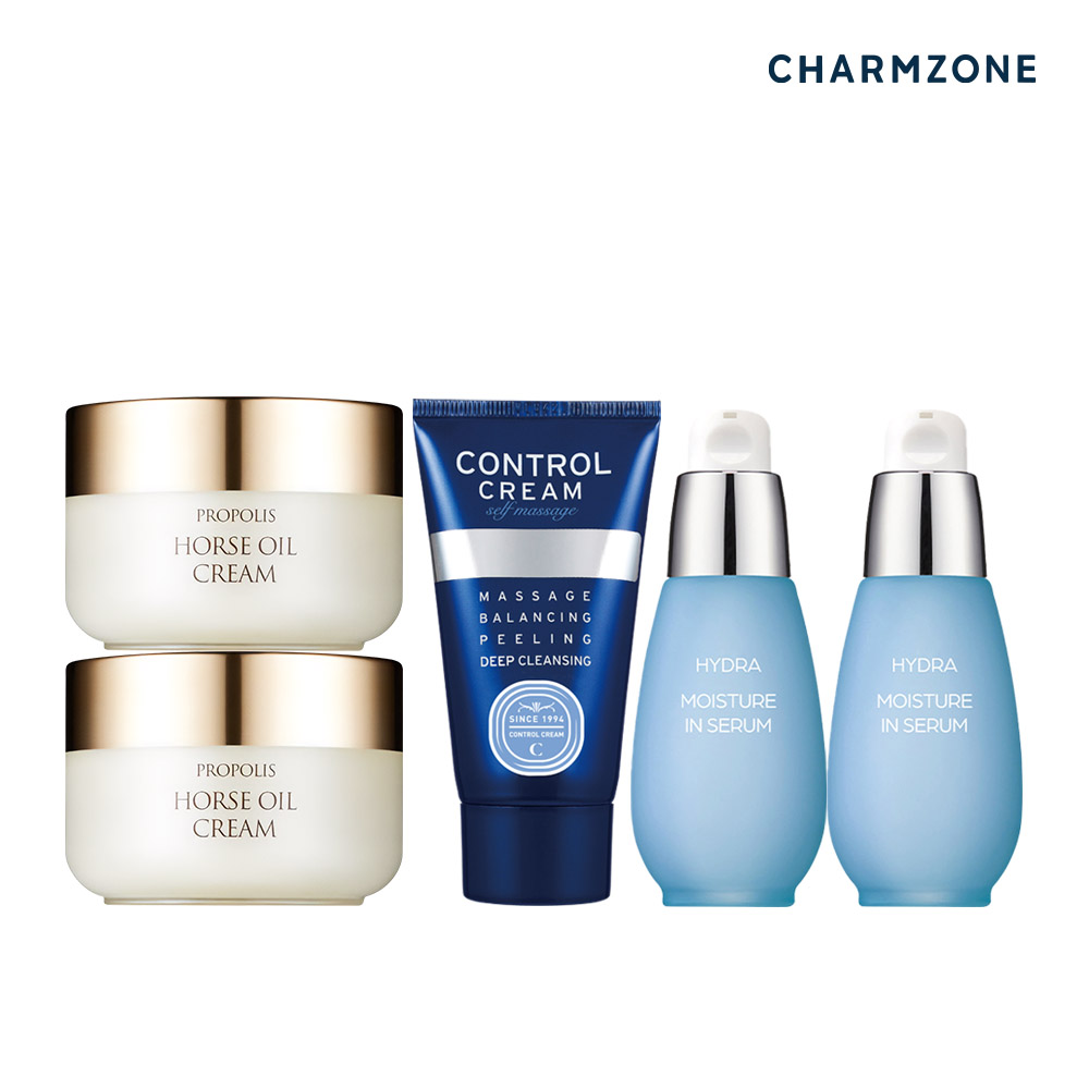 참존 주름 5종 세트 (프로폴리스 마유크림2개+하이드라수분세럼2개+콘트롤크림 40ml 1개)
