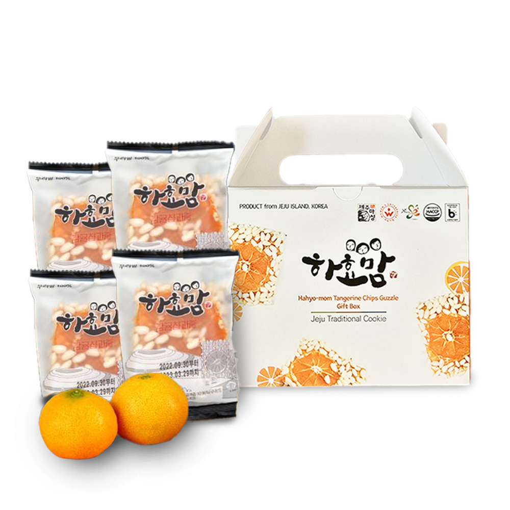 하효맘 제주 감귤칩과즐 미니선물세트 120g (30g x 4봉) 구디백 대표이미지 섬네일