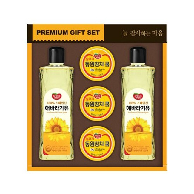 동원 행복 5호 실속 선물 세트 _동원 쿡 참치 85g*3 / 동원 해바라기유 500ml*2 대표이미지 섬네일