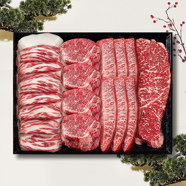 [예담우] 1++등급 한우구이 선물 예담설세트 1kg(차돌박이250g+안심250g+채끝250g+부채살250g) 대표이미지 섬네일