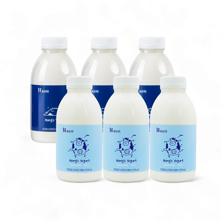 제주 지헌목장 홍스요구르트 오리지널/무슈가 500ml (1등급 원유, 제주직송)
