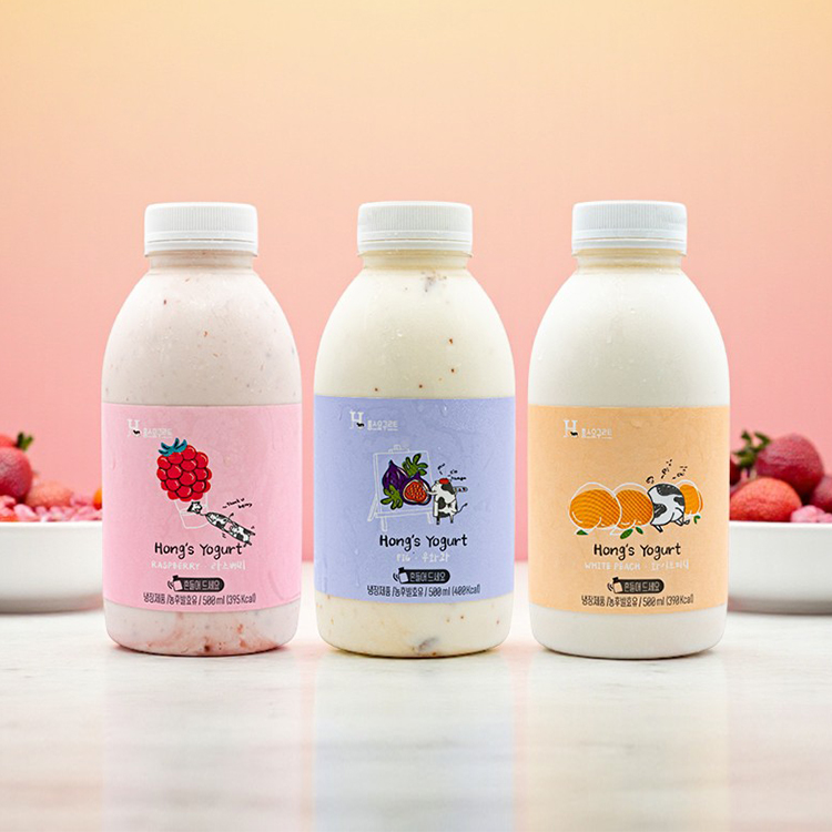 제주 지헌목장 홍스요구르트 오리지널/무슈가 500ml (1등급 원유, 제주직송)