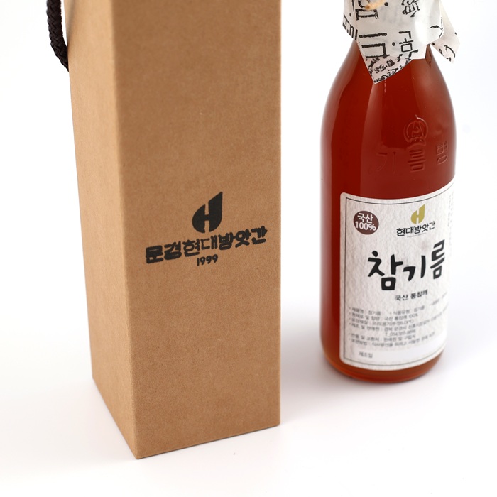 100% 국산 참기름 1구 선물세트 350ml