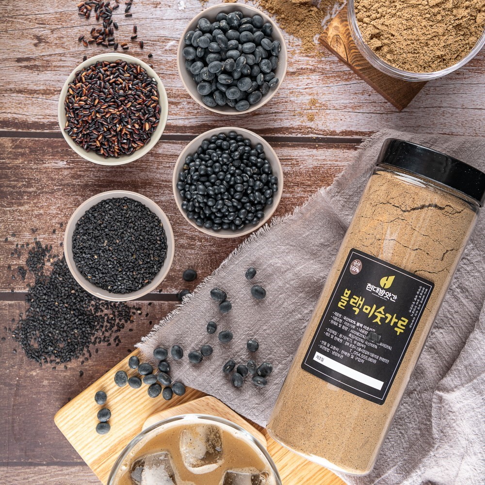 100% 국산 약콩 흑임자 블랙 미숫가루 500g 대표이미지 섬네일