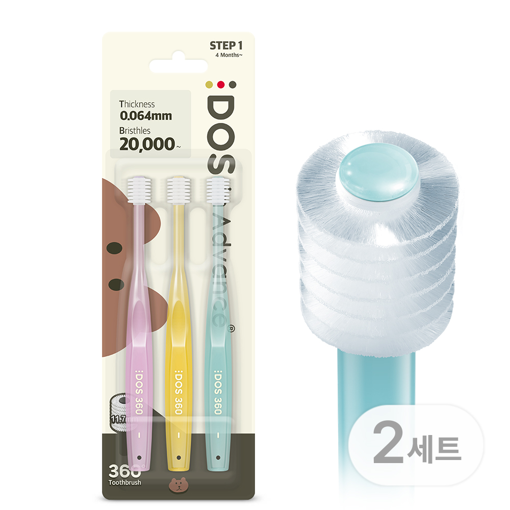 [1단계] 도스360 유아/어린이칫솔 6P