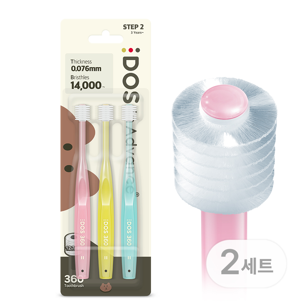 [2단계] 도스360 유아/어린이칫솔 6P