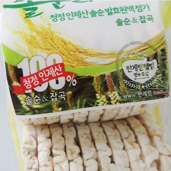 국내산 우리쌀 라이스칩 뻥튀기 뻥과자 쌀뻥튀기 120g