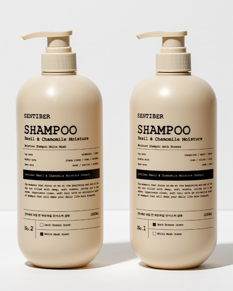 센티베르 바질 앤 캐모마일 샴푸 1000ml x 1개 대용량 약산성 두피 미용실 향기좋은
