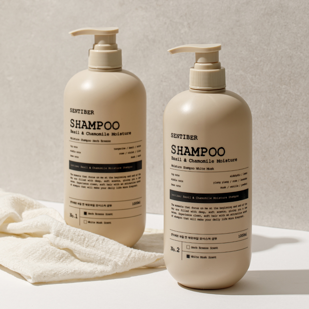 [1+1+1] 센티베르 바질 앤 캐모마일 샴푸 1000ml  대용량 약산성 두피 미용실 향기좋은