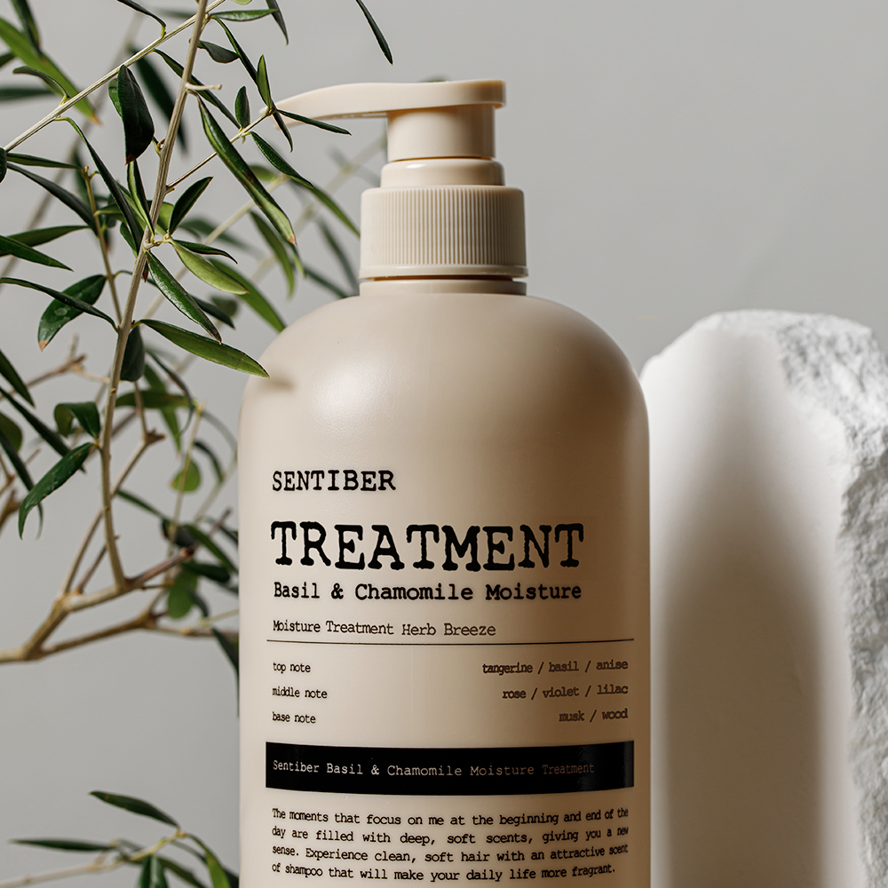 센티베르 바질 앤 캐모마일 대용량 트리트먼트 1000ml x1 약산성 미용실 단백질 헤어팩 두피