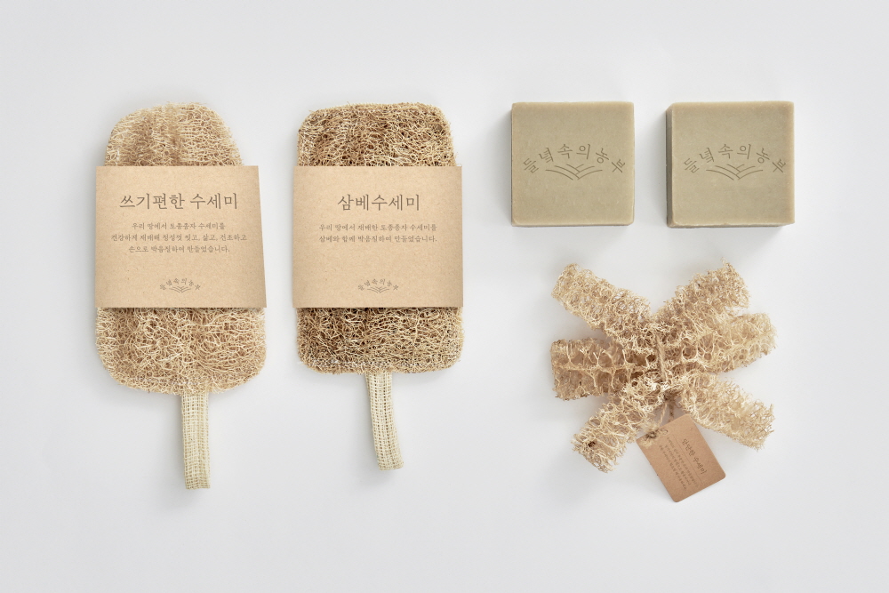 농부가 만든 천연살림선물세트 천연수세미 설거지바 제로웨이스트